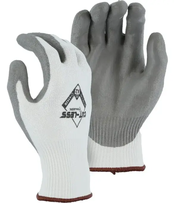 Cut-Less Korplex Glove with Polyurethane Palm, 13g, ANSI A2 35-1306: click to enlarge