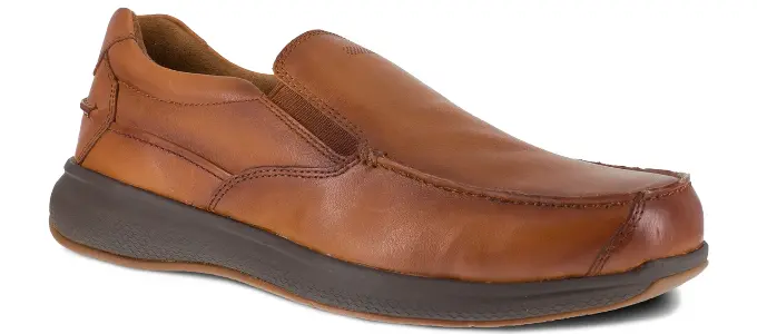 Bayside Men's Cognac Slip-On Boat Shoe - FS2325: click to enlarge
