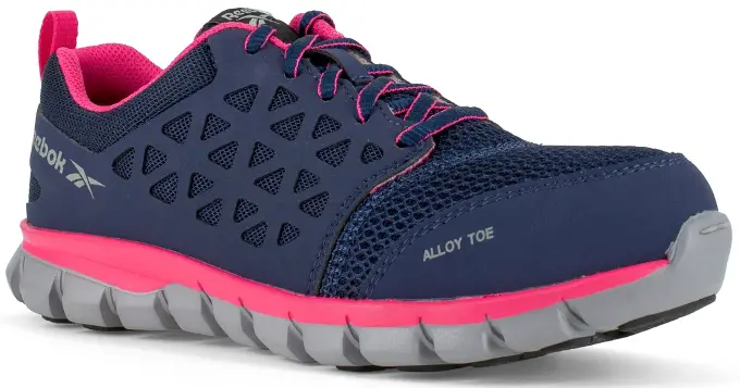 Sublite Cushion Work Shoe - Navy and Pink - RB046: click to enlarge