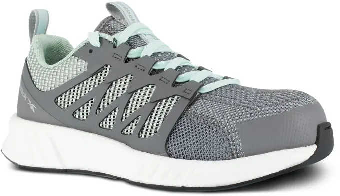 Fusion Flexweave Work Shoe - Grey and Mint Green - RB316: click to enlarge