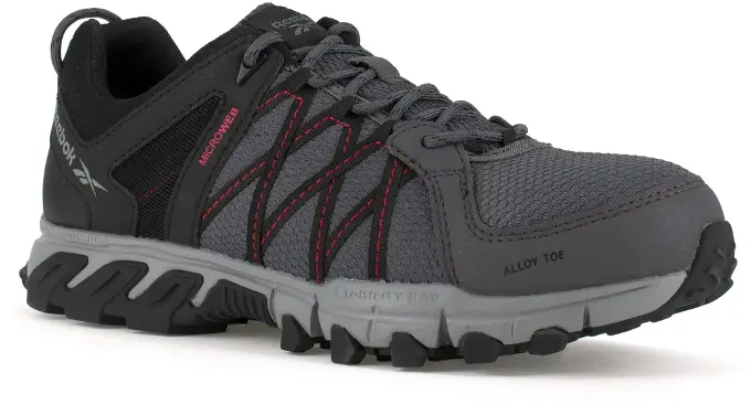Trailgrip Work Athletic Work Shoe - Grey and Black - RB3402: click to enlarge