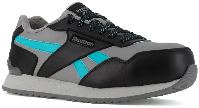 Harman Work Sneaker - Grey and Teal - RB982: click to enlarge