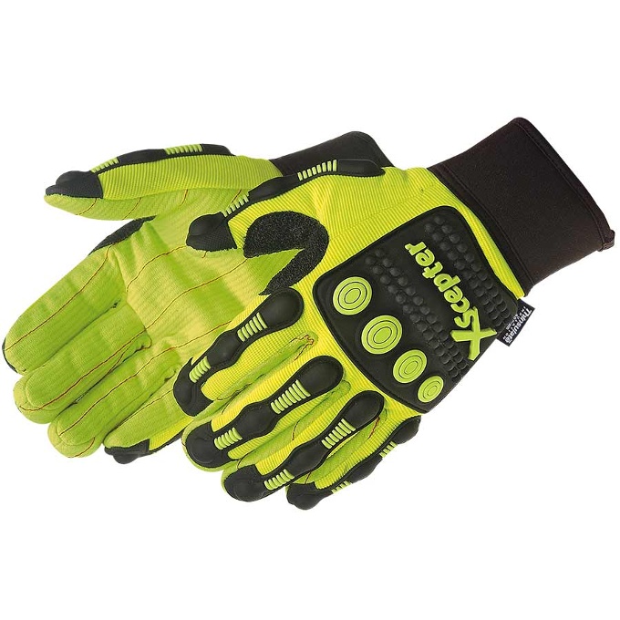 Daybreaker® Xscepter® Hi Vis Cotton Cord Impact Resistant Gloves - 0958: click to enlarge