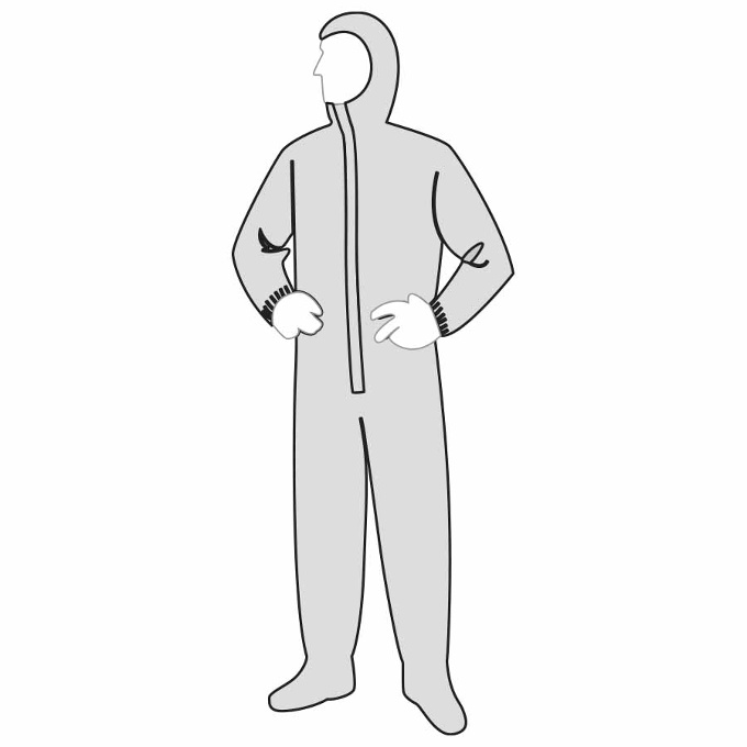 PermaGard II™ Coverall - Attached Hood & Boots - C18122: click to enlarge