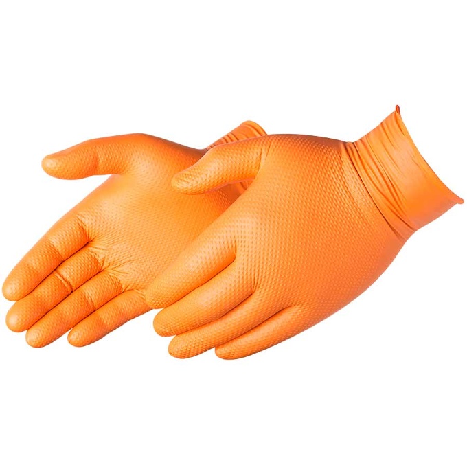 Duraskin® Orange Nitrile Disposable Gloves - 2028HO: click to enlarge