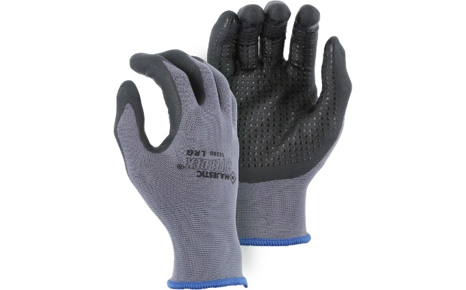 SuperDex® Foam Nitrile palm with Dotted Grip on Nylon Shell - 3228D: click to enlarge