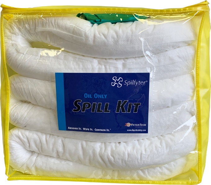 Spilfyter Oil Only Zipper Bag Spill Kit: click to enlarge