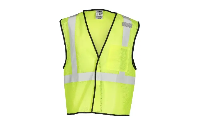 Single Pocket Hook & Loop Mesh Vest - Economy - 1193: click to enlarge