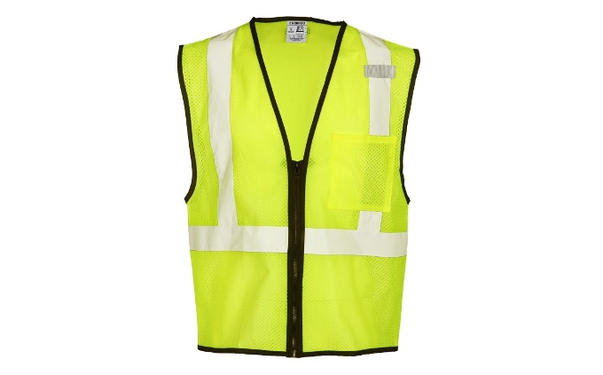 Single Pocket Zipper Mesh Vest - Economy - 1519: click to enlarge