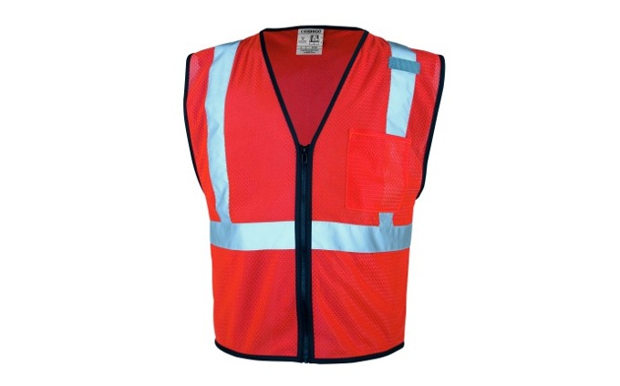 Single Pocket Zipper Mesh Vest - Economy - 1719: click to enlarge