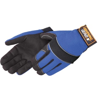 Lightning Gear™ Blue Knight™ Synthetic Mechanic Gloves - 0916