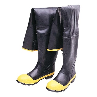 Durawear™ Black Hip Wader with Steel Toe Rubber Boots - 1531