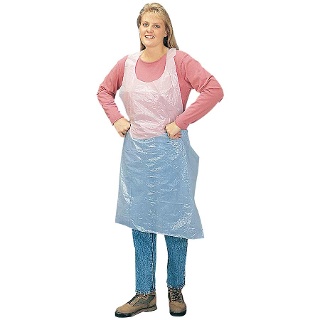 Durawear™ White Disposable Polyethylene Apron in Bulk - 2846