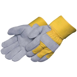 Select Cowhide with Yellow Canvas Back with Safety Cuff - 3265