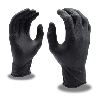 Disposable, Nitri-Cor® Z-Tread, Food Service, Nitrile, Powder Free, 6 mil, Black - 4094B