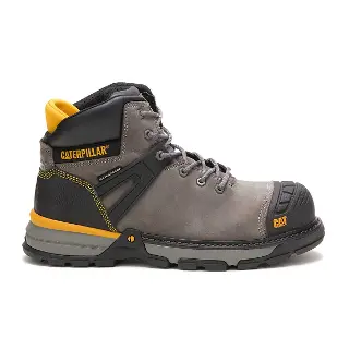 Cat's Men's Excavator Superlite Waterproof Carbon Composite Toe Work Boot Pewter P91197