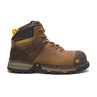 Cat's Men's Excavator Superlite Waterproof Carbon Composite Toe Work Boot Dark Beige P91218