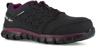 Sublite Cushion Work Shoe - Black and Plum - RB492