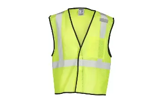 Single Pocket Hook & Loop Mesh Vest - Economy - 1193