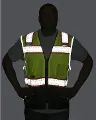 High Visibility Mesh vest with DOT Reflective Chainsaw Striping - 75-3239-40