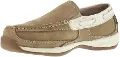 Sailing Club Women's Tan and Cream Slip-On Work Boat Shoe - RK673